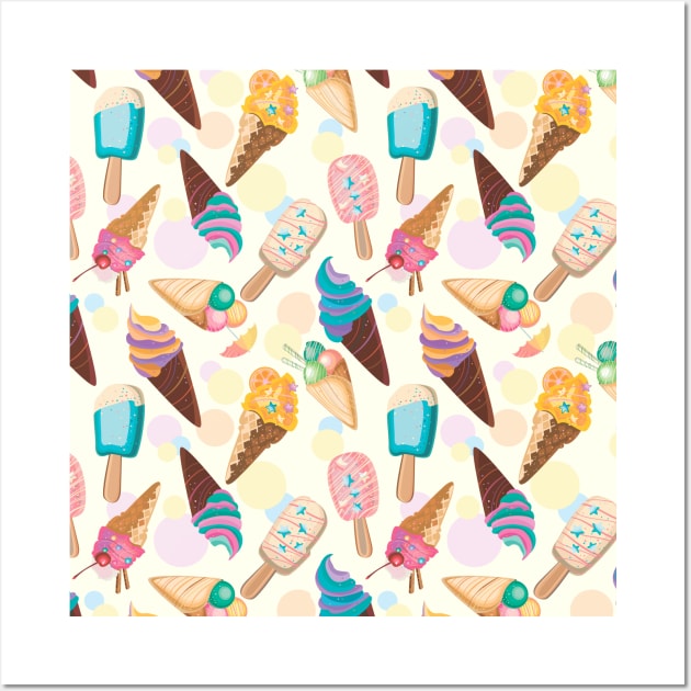 Ice Cream Everywhere Wall Art by meridiem